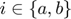 $i \in \left\{a,b\right\}$