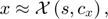 $$x \approx\mathcal{X}\left(s,c_{x}\right),$$
